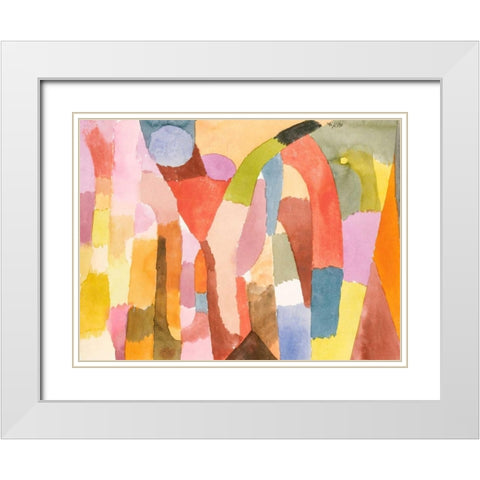 Movement of Vaulted Chambers  White Modern Wood Framed Art Print with Double Matting by Klee, Paul