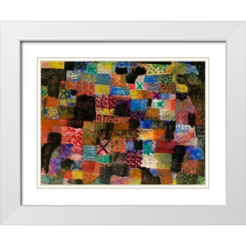 Deep Pathos  White Modern Wood Framed Art Print with Double Matting by Klee, Paul