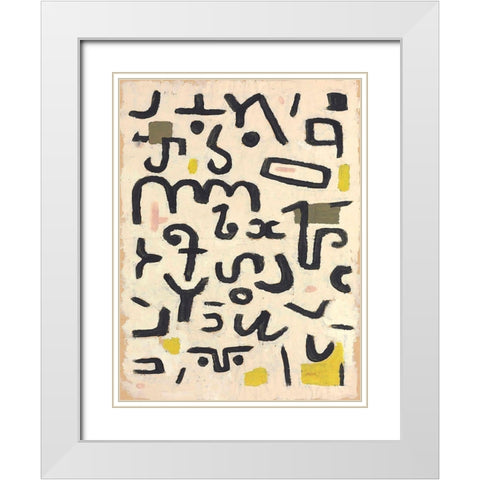 Law White Modern Wood Framed Art Print with Double Matting by Paul, Klee
