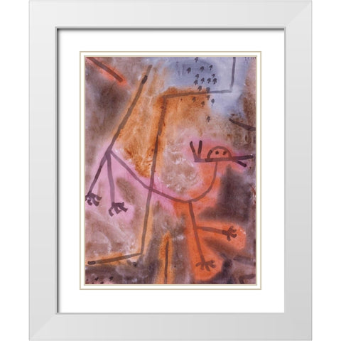 Animal (detail) White Modern Wood Framed Art Print with Double Matting by Klee, Paul
