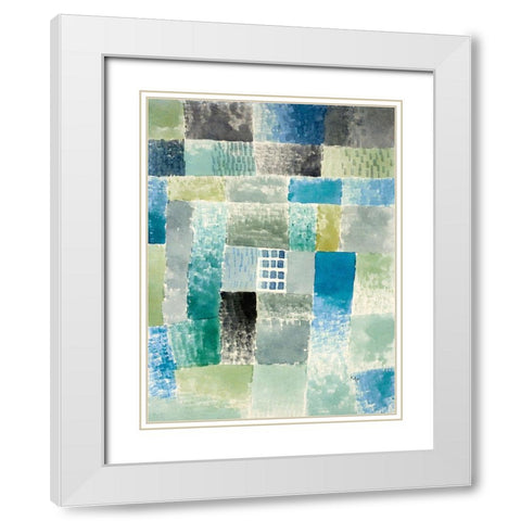 First house in a settlement White Modern Wood Framed Art Print with Double Matting by Klee, Paul