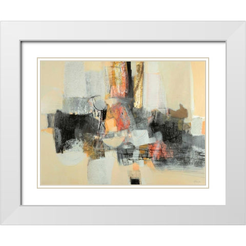 Câ€™era una volta White Modern Wood Framed Art Print with Double Matting by Piovan, Maurizio