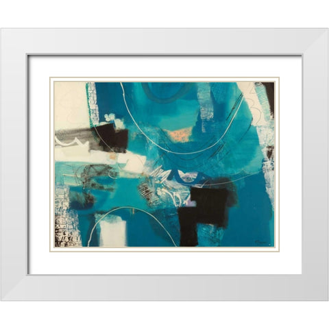 Un viaggio White Modern Wood Framed Art Print with Double Matting by Piovan, Maurizio