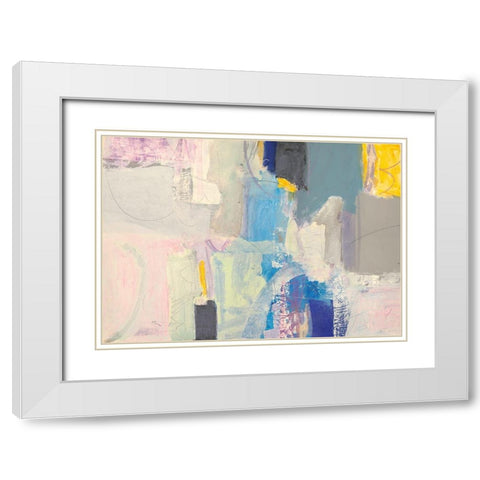 Sognando White Modern Wood Framed Art Print with Double Matting by Piovan, Maurizio