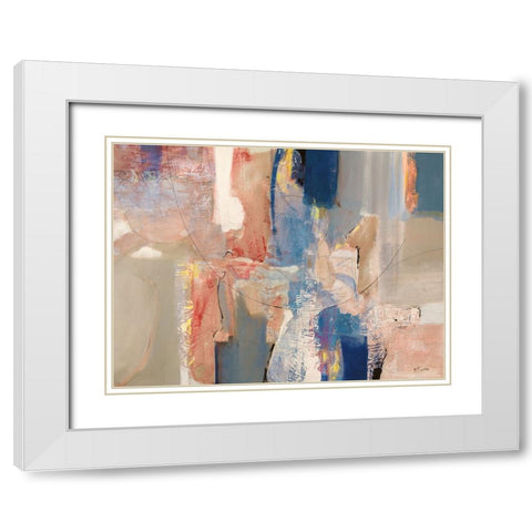 Calma del cuore White Modern Wood Framed Art Print with Double Matting by Piovan, Maurizio