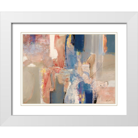 Calma del cuore White Modern Wood Framed Art Print with Double Matting by Piovan, Maurizio
