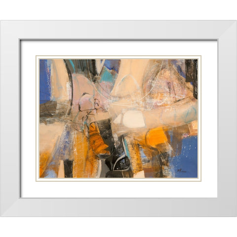 Senza confini White Modern Wood Framed Art Print with Double Matting by Piovan, Maurizio