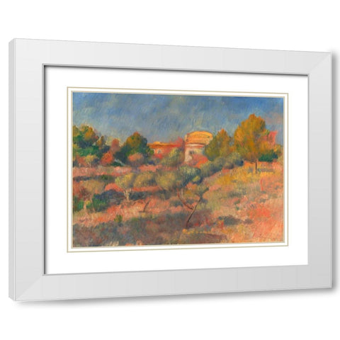 Pigeon Coop at Bellevue  White Modern Wood Framed Art Print with Double Matting by Renoir, Pierre-Auguste