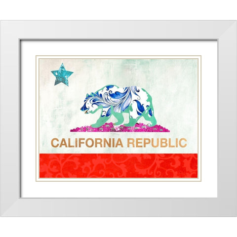 California Pop White Modern Wood Framed Art Print with Double Matting by Simon, Pat