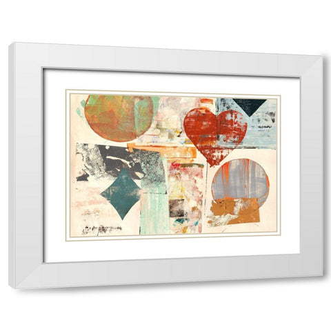 Pop Love #3 White Modern Wood Framed Art Print with Double Matting by Winkel, Peter