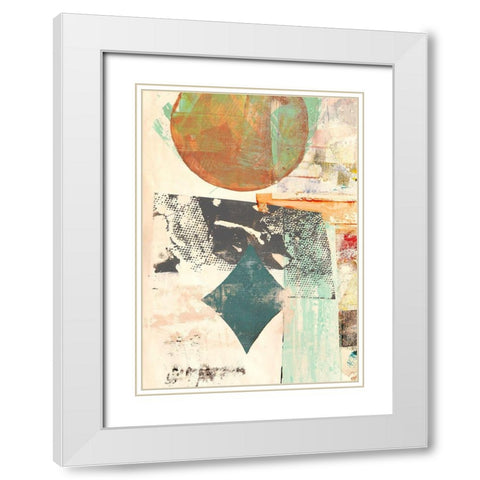 Pop Love #3 (detail-Moon) White Modern Wood Framed Art Print with Double Matting by Winkel, Peter
