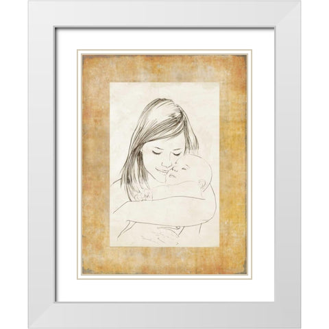 Mater II White Modern Wood Framed Art Print with Double Matting by Roux, Simon