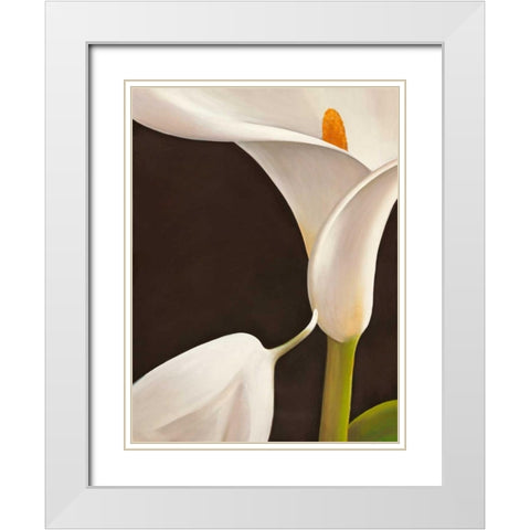 Calla moderna I White Modern Wood Framed Art Print with Double Matting by Biffi, Serena