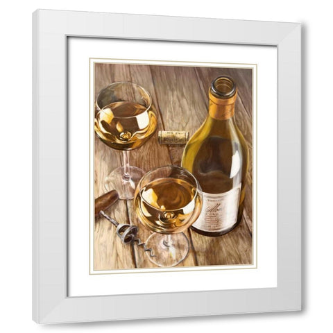 Noblesse francaise White Modern Wood Framed Art Print with Double Matting by Ferrari, Sandro