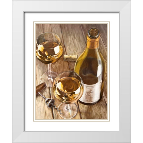 Noblesse francaise White Modern Wood Framed Art Print with Double Matting by Ferrari, Sandro