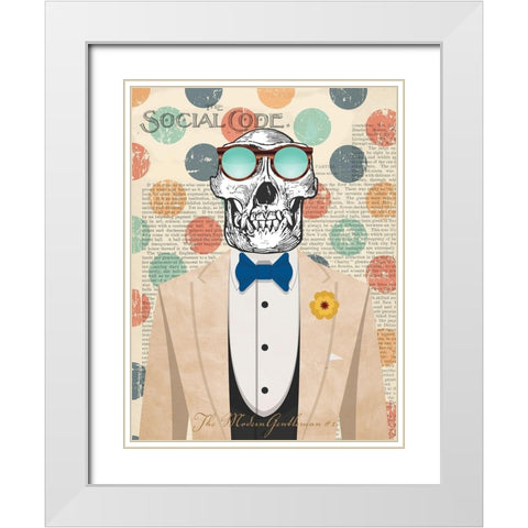 The Modern Gentleman #1 White Modern Wood Framed Art Print with Double Matting by Steven, Hill