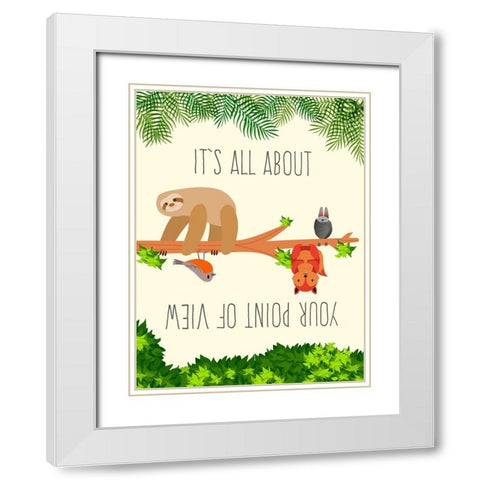 Its All about your Point of View White Modern Wood Framed Art Print with Double Matting by Hill, Steven