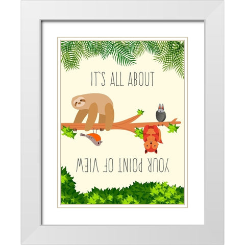 Its All about your Point of View White Modern Wood Framed Art Print with Double Matting by Hill, Steven