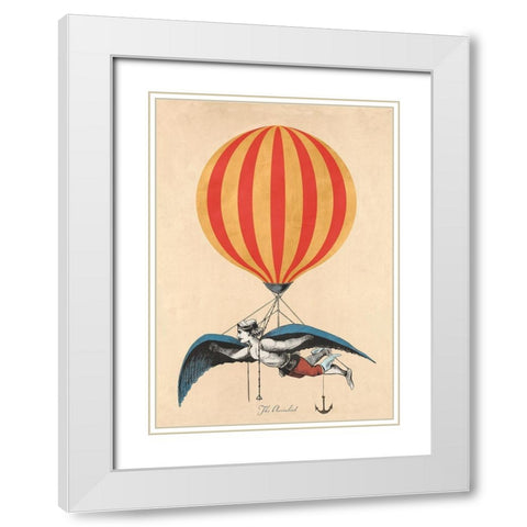 The Aerialist White Modern Wood Framed Art Print with Double Matting by Stef, Lamanche