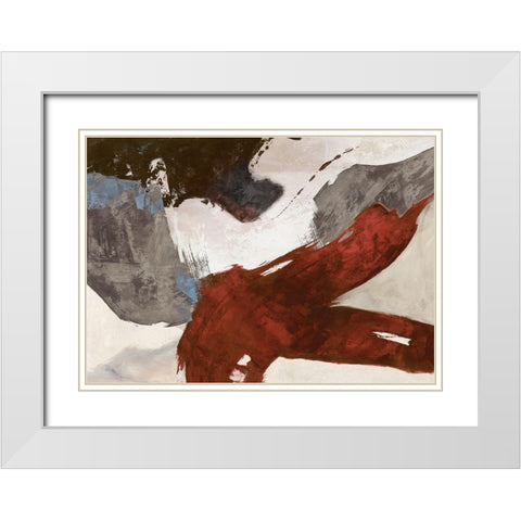 Elevation White Modern Wood Framed Art Print with Double Matting by Jim, Stone