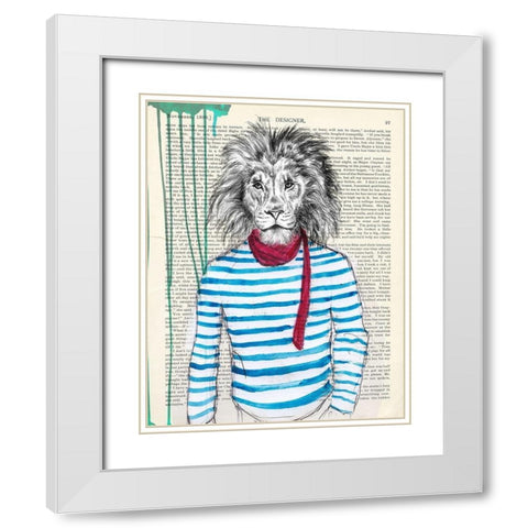 Bohemien White Modern Wood Framed Art Print with Double Matting by Matt, Spencer