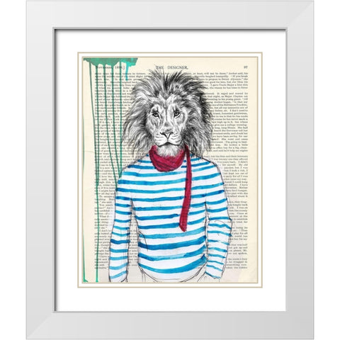 Bohemien White Modern Wood Framed Art Print with Double Matting by Matt, Spencer