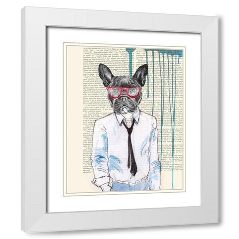 Gentleman White Modern Wood Framed Art Print with Double Matting by Matt, Spencer