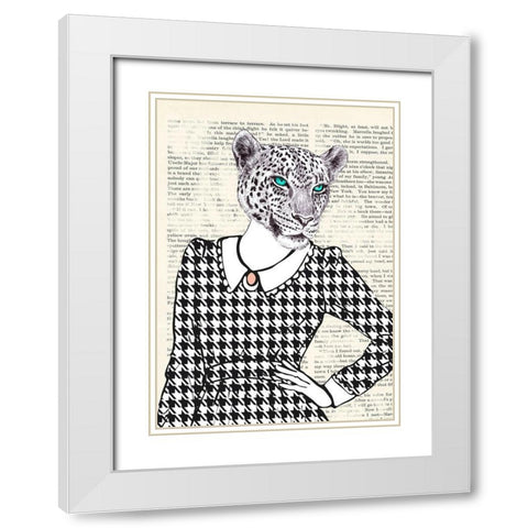 Pretty Girl (detail) White Modern Wood Framed Art Print with Double Matting by Matt, Spencer