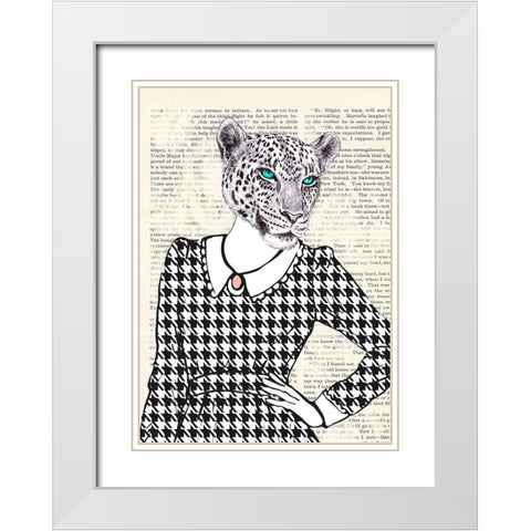 Pretty Girl (detail) White Modern Wood Framed Art Print with Double Matting by Matt, Spencer