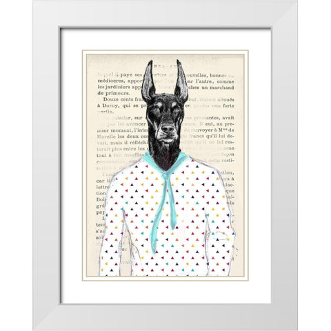 Modern Dandy White Modern Wood Framed Art Print with Double Matting by Matt, Spencer