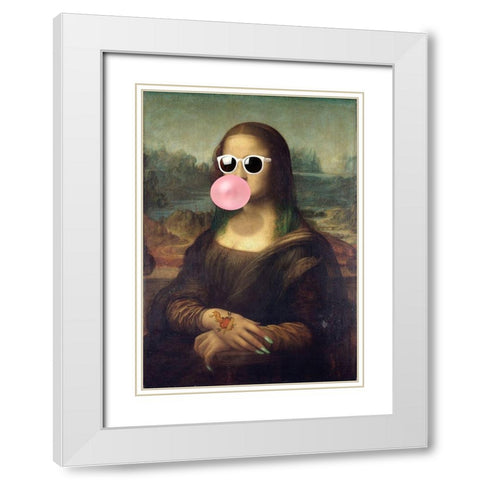 Leisure Time-Monna Lisa White Modern Wood Framed Art Print with Double Matting by Spencer, Matt