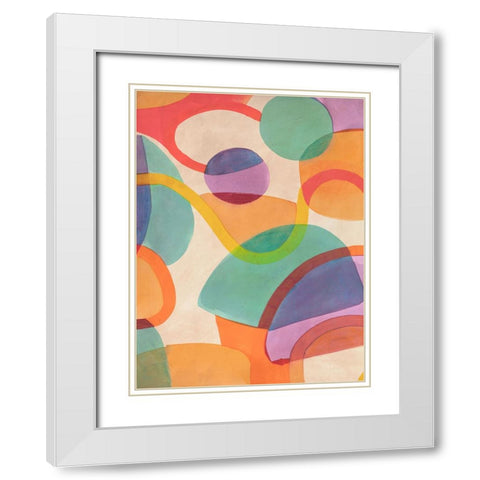 Laughter I White Modern Wood Framed Art Print with Double Matting by Roja, Steve