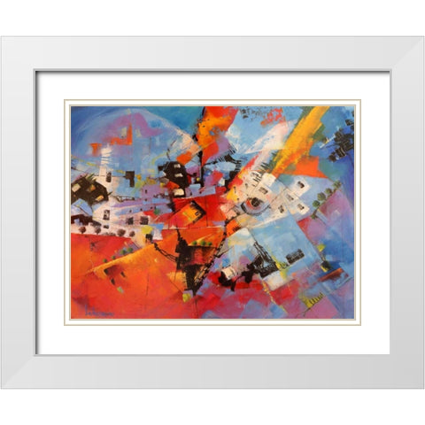 Viaggio a Cuba White Modern Wood Framed Art Print with Double Matting by Marzari, Tebo