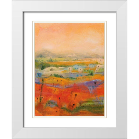 Country village I White Modern Wood Framed Art Print with Double Matting by Marzari, Tebo