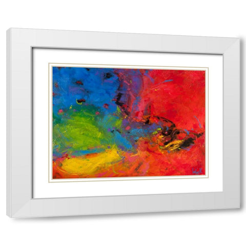 Gioia e Rivoluzione White Modern Wood Framed Art Print with Double Matting by Marzari, Tebo