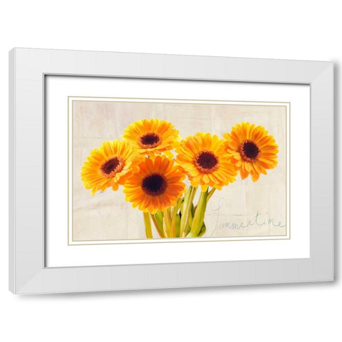 Summertime White Modern Wood Framed Art Print with Double Matting by Rizzardi, Teo