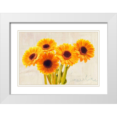 Summertime White Modern Wood Framed Art Print with Double Matting by Rizzardi, Teo