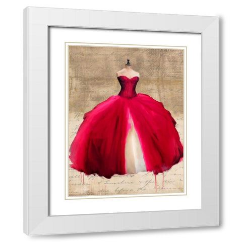 Dame I White Modern Wood Framed Art Print with Double Matting by Rizzardi, Teo