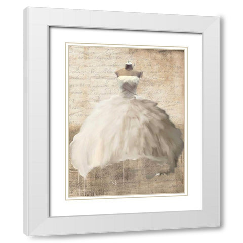 Dame II White Modern Wood Framed Art Print with Double Matting by Rizzardi, Teo