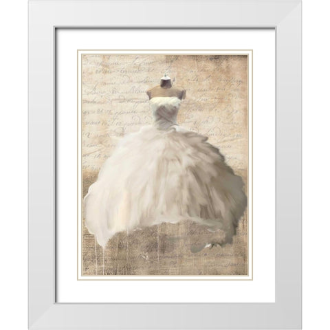 Dame II White Modern Wood Framed Art Print with Double Matting by Rizzardi, Teo