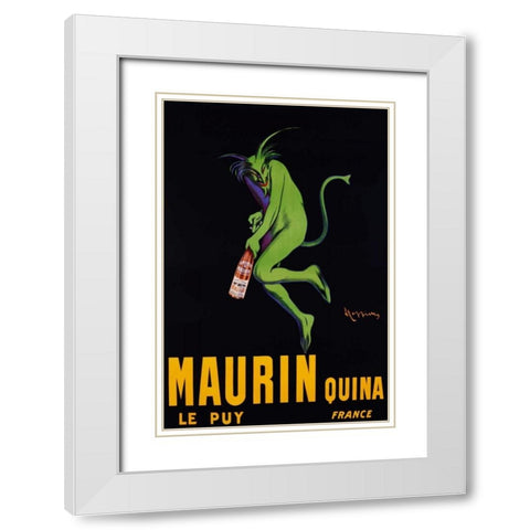 Maurin Quina ca. 1906 White Modern Wood Framed Art Print with Double Matting by Cappiello, Leonetto