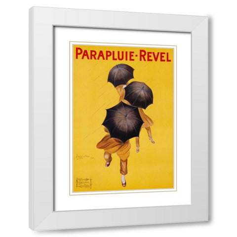 Parapluie-Revel 1922 White Modern Wood Framed Art Print with Double Matting by Cappiello, Leonetto