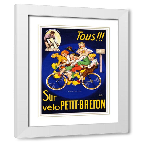 Petit Breton White Modern Wood Framed Art Print with Double Matting by Anonymous