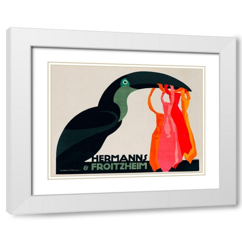 Hermanns and Froitzheim White Modern Wood Framed Art Print with Double Matting by Klinger, Julius
