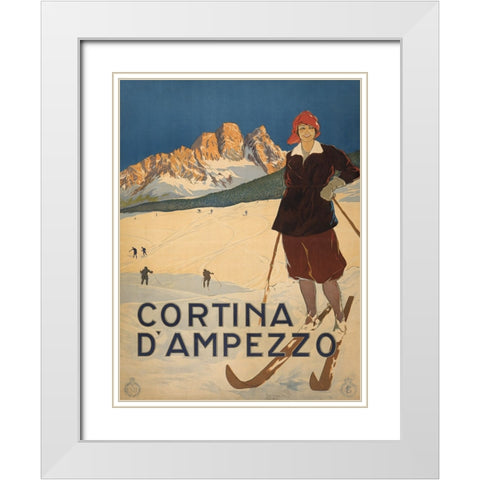 Cortina, 1920 White Modern Wood Framed Art Print with Double Matting by Anonymous