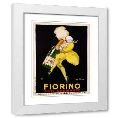 Fiorino Asti Spumante 1922 White Modern Wood Framed Art Print with Double Matting by DYlen, Jean