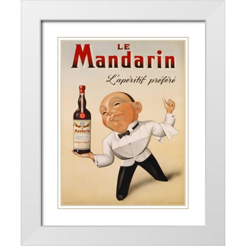Le Mandarin Lâ€™Aperitif Prefere 1932 White Modern Wood Framed Art Print with Double Matting by Anonymous