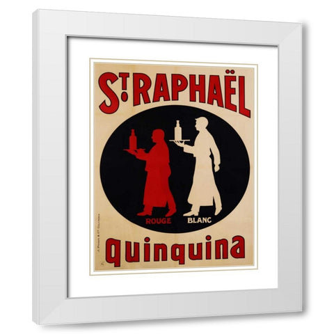 St. Raphael Quinquina 1925 White Modern Wood Framed Art Print with Double Matting by Anonymous