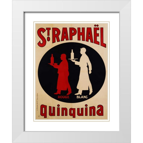 St. Raphael Quinquina 1925 White Modern Wood Framed Art Print with Double Matting by Anonymous
