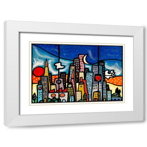 Quando soffia il vento White Modern Wood Framed Art Print with Double Matting by Wallas